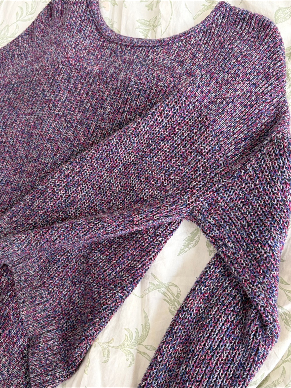 American Eagle 100% cotton mixed knit high-low sweater size large